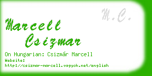 marcell csizmar business card